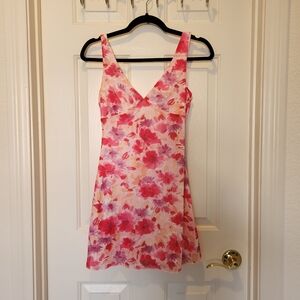 Princess Polly Floral Pink and Red Sleeveless Dress